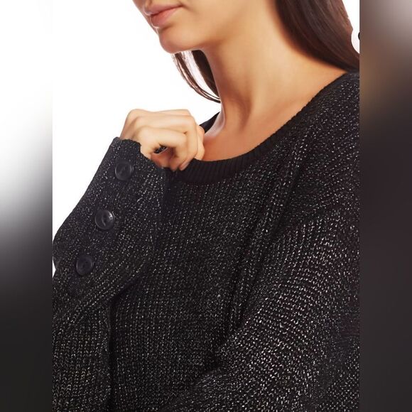 NWT Rag & Bone Jubilee Metallic Merino Wool Crop Sweater - Picture 5 of 13